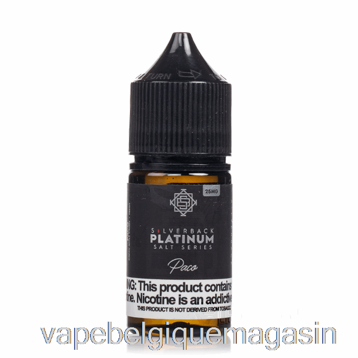 Vape Shop Bruxelles Paco - Sels De La Série Silverback Platine - 30ml 25mg